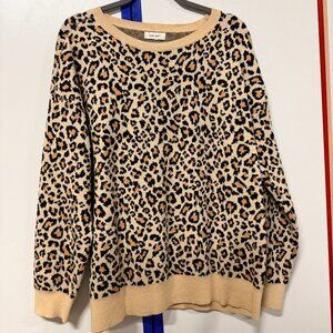Women's animal print long sleeve sweater by On 34th, Size: XXL